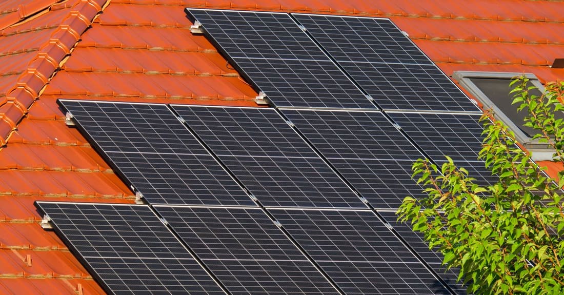 Domestic solar panel installation